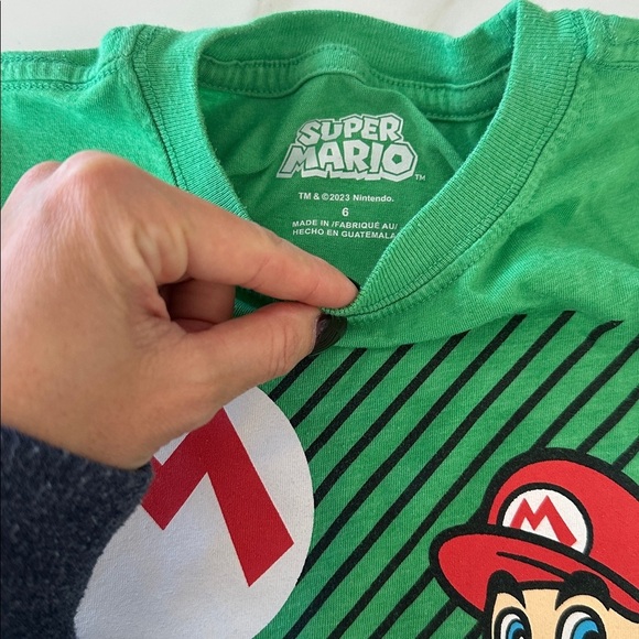 Nintendo Kids Short Sleeve Tees - Green and Blue - Picture 4 of 5